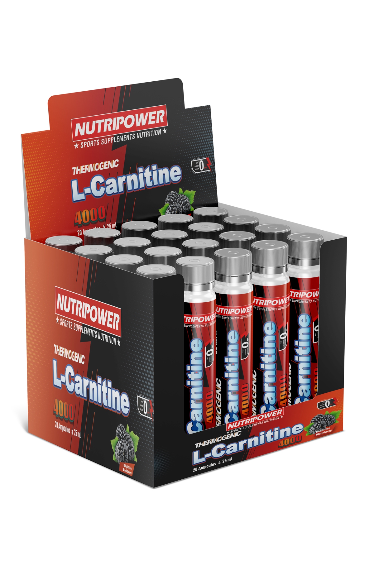 Nutripower Thermogenic L-Carnitine 3000 Mg Böğürtlen 20 adet