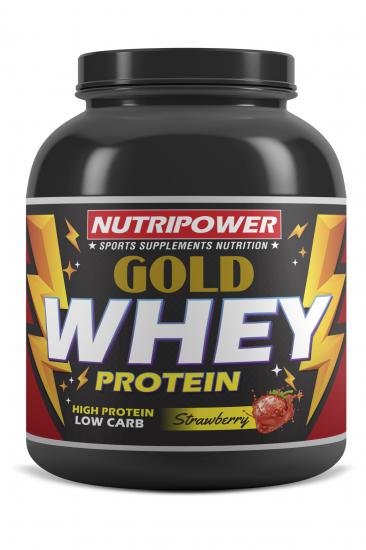 Nutripower Gold Whey Protein 2250g Çilek 75 Servis